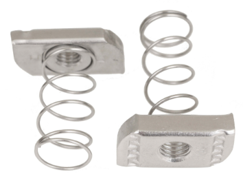 Écrou de canal avec ressort, acier, zingué 