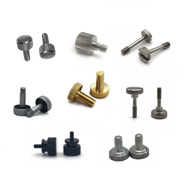 Vis à tête moletée, acier inoxydable