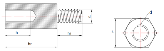 Table &agrave; entretoises Wuerd en acier inoxydable