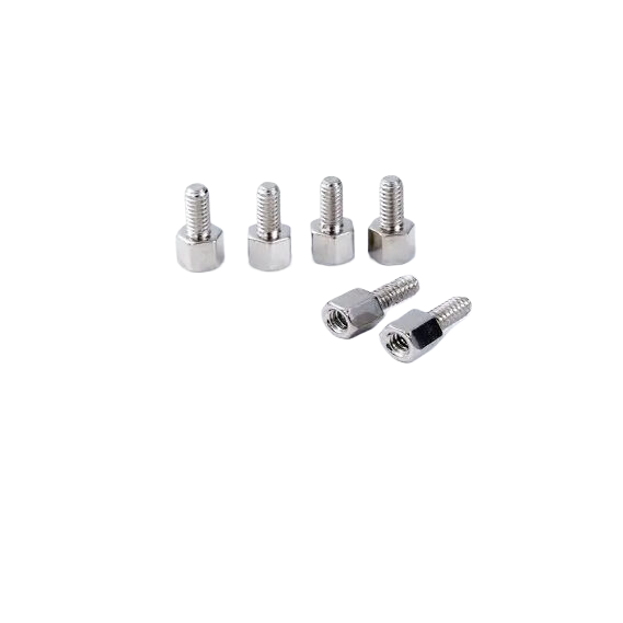 Entretoise hexagonale 4 40, acier, nickelé 